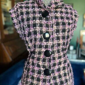 Women's Tweed Checkered Vest